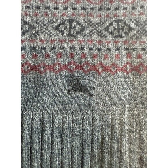 Burberry London Faire Isle Sweater‎ Extra Fine Merino Wool | Gray | Size Small - Picture 7 of 15